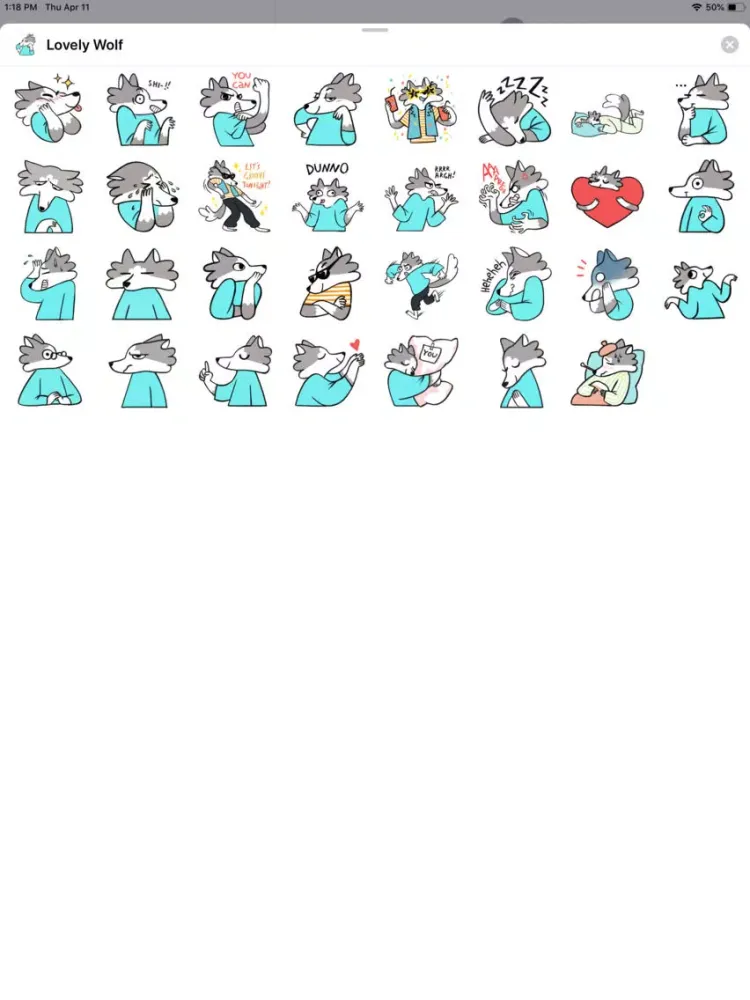 Lovely Wolf Sticker Pack iPad  स्क्रीनशॉट