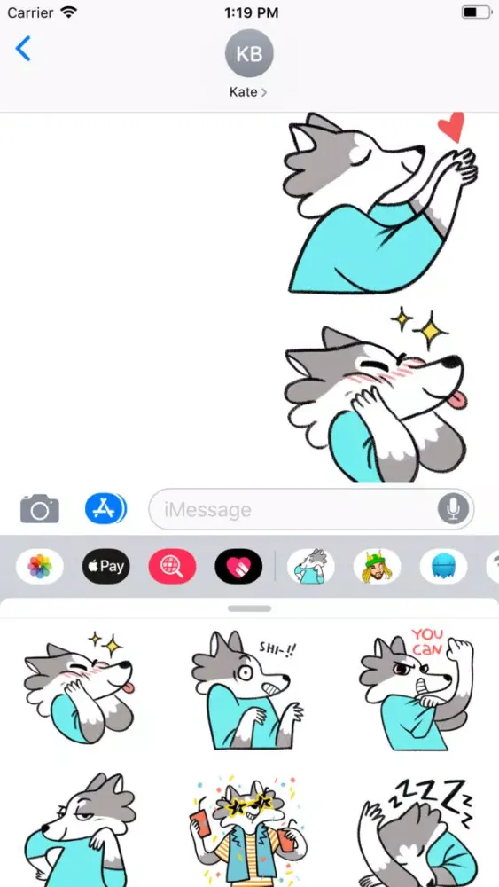 Lovely Wolf Sticker Pack स्क्रीनशॉट