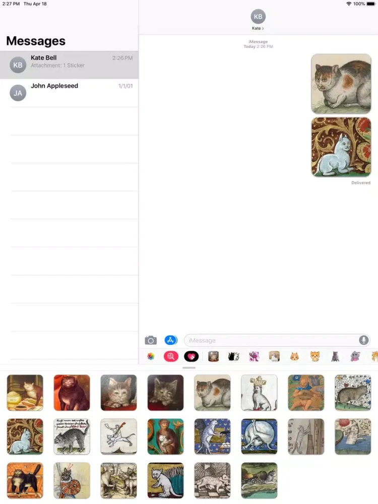 Medieval Cats Sticker Pack iPad  スクリーンショット