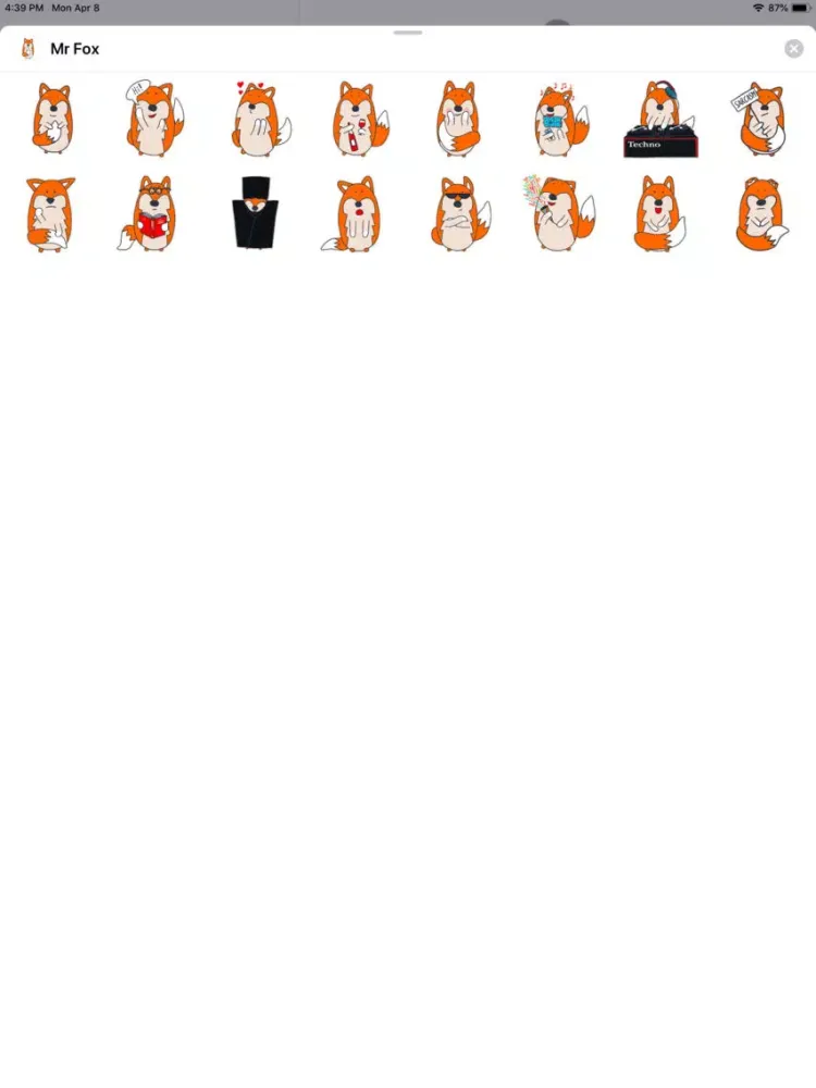 Mr Fox Sticker Pack iPad  Ekran Görüntüleri