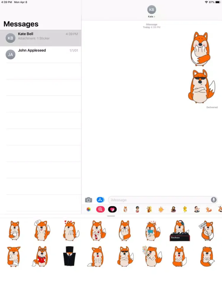 Mr Fox Sticker Pack iPad  Ekran Görüntüleri