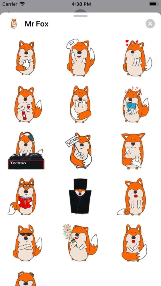 Mr Fox Sticker Pack Ekran Görüntüleri