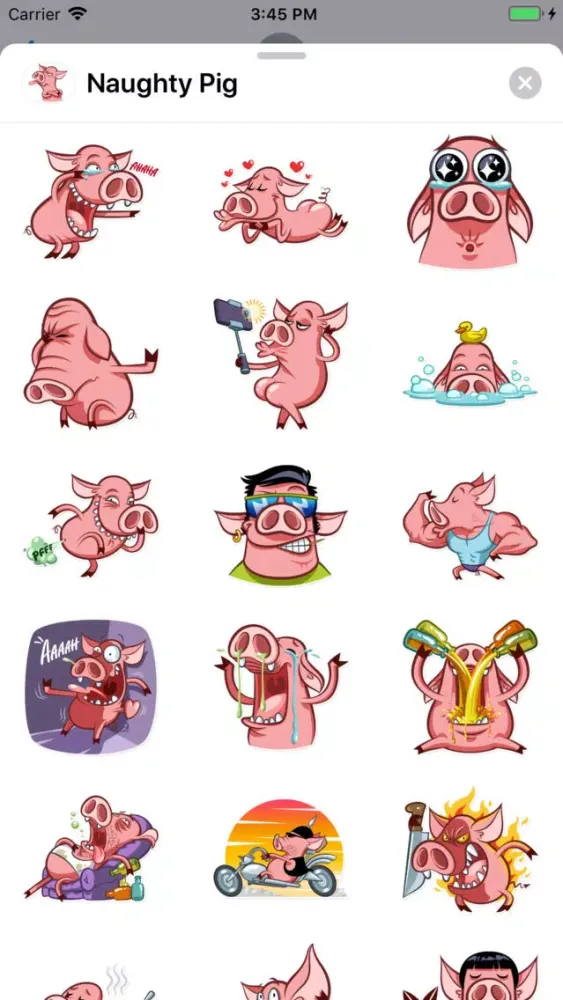 Naughty Pig Sticker Pack應用截圖