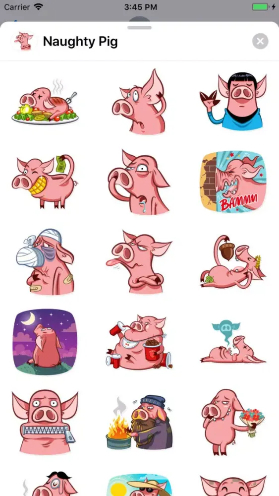 Naughty Pig Sticker Pack應用截圖