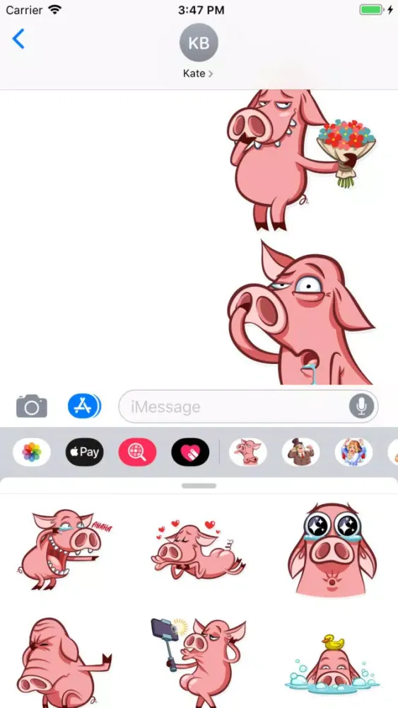 Naughty Pig Sticker Pack應用截圖