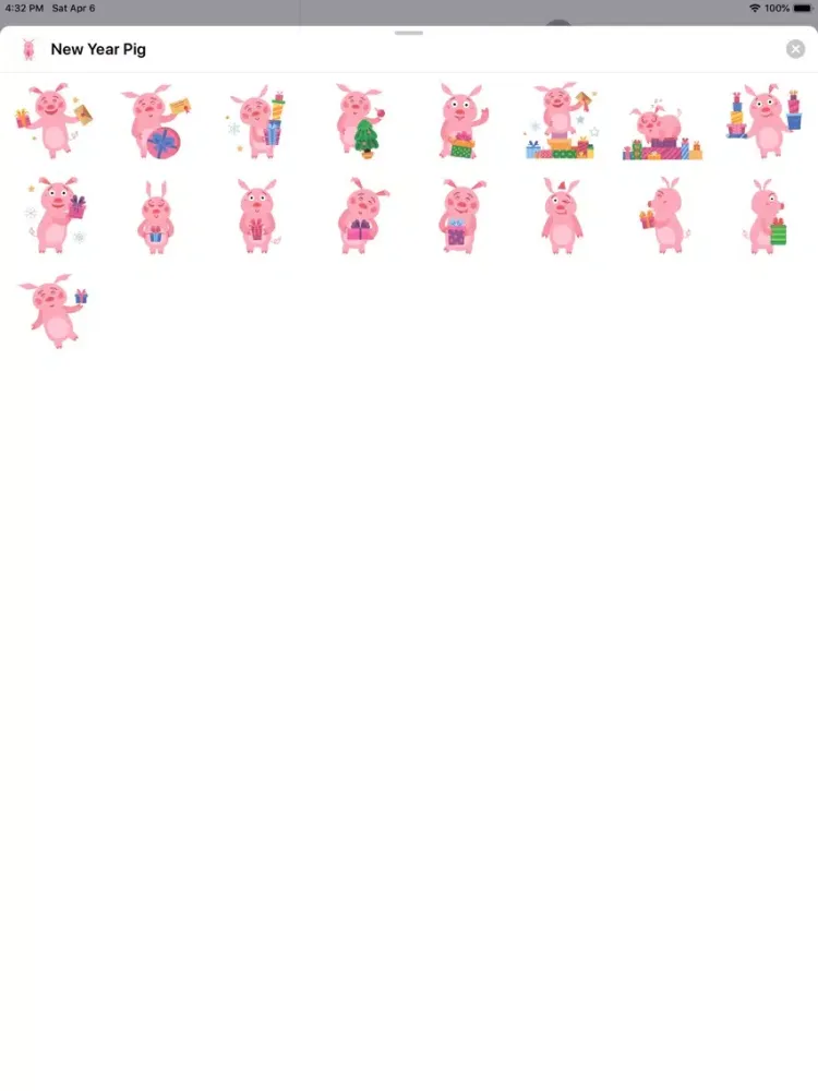 New Year Pig Sticker Pack iPad  Screenshots