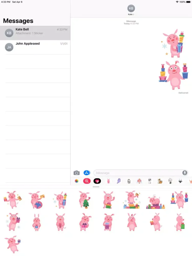 New Year Pig Sticker Pack iPad  Screenshots