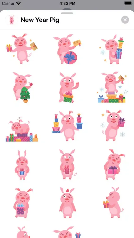 New Year Pig Sticker Pack Screenshots