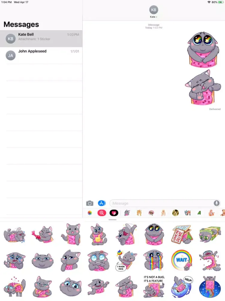 Nyan Cat Sticker Pack iPad Screenshots