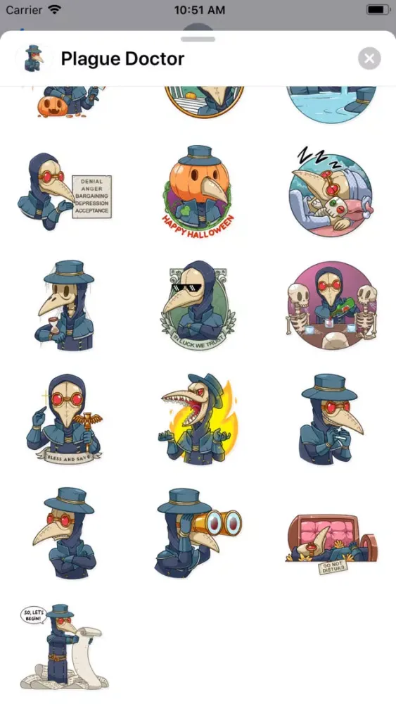 Plague Doctor Sticker Pack應用截圖