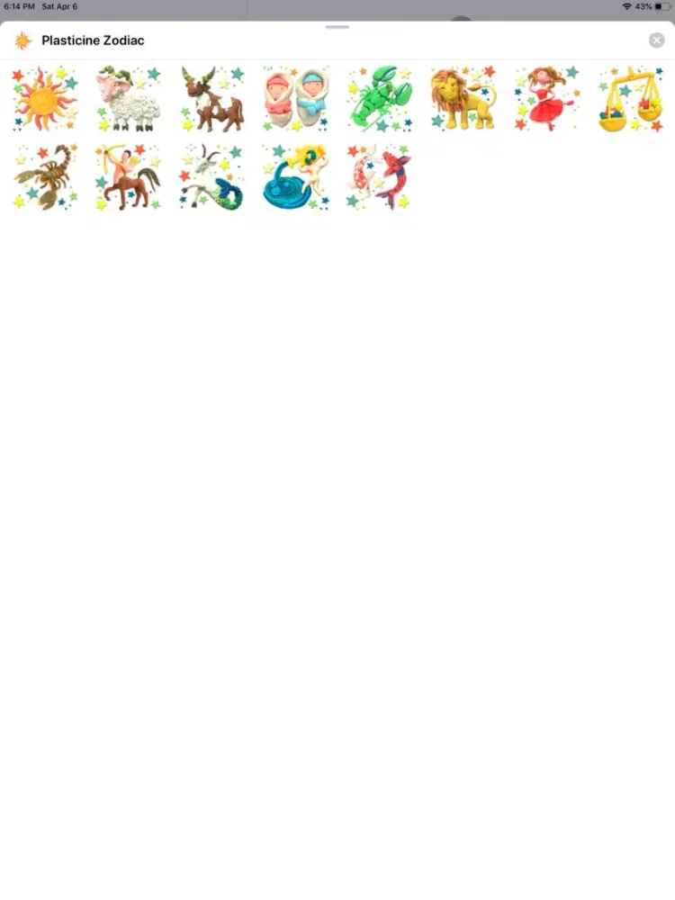 Скриншоты Plasticine Zodiac Sticker Pack iPad 