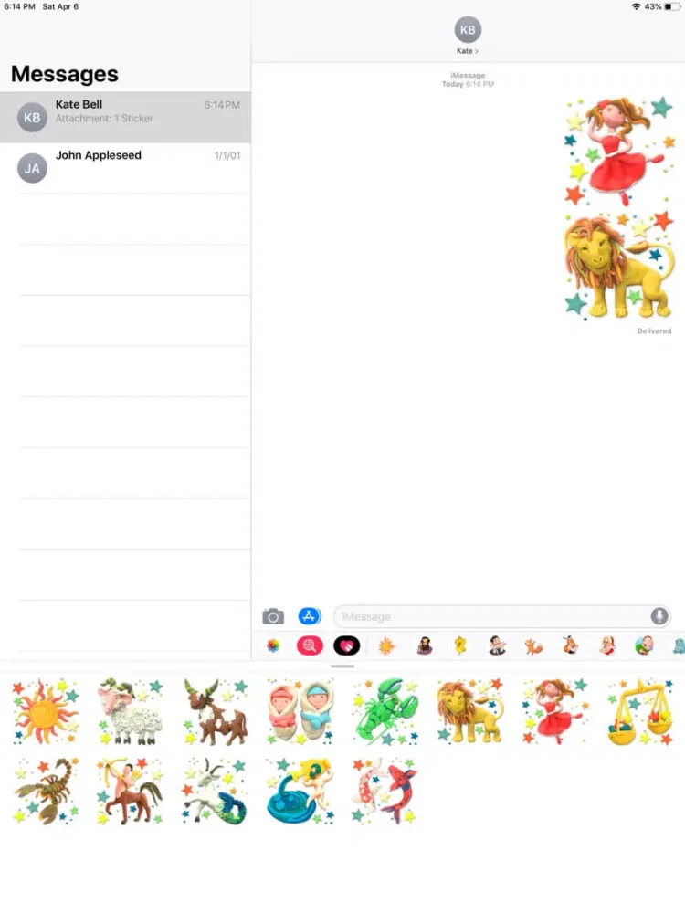Скриншоты Plasticine Zodiac Sticker Pack iPad 