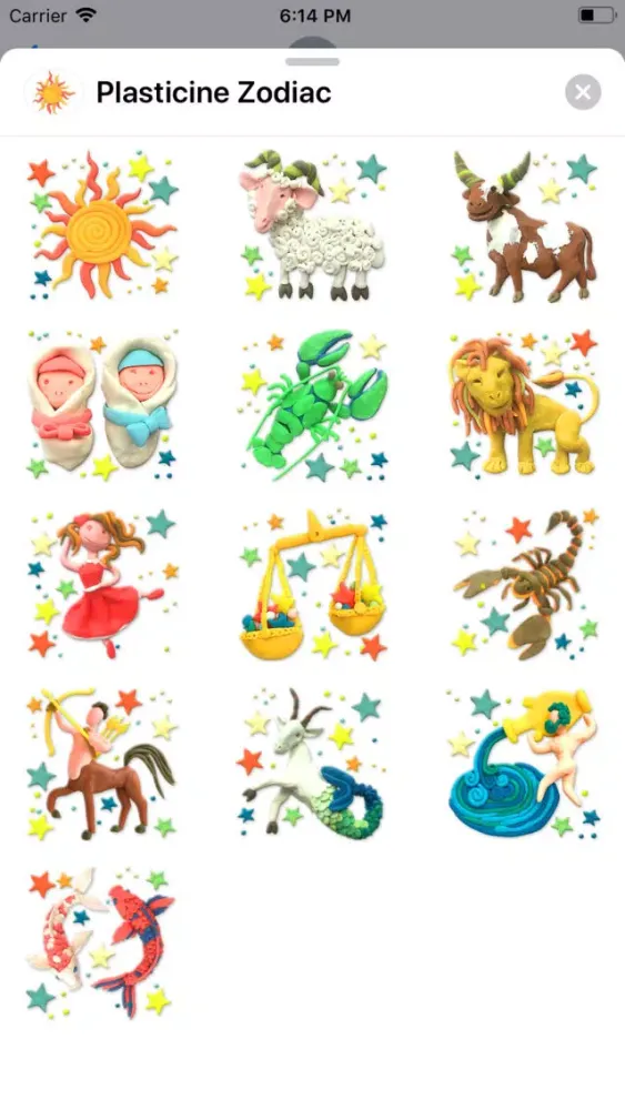 Скриншоты Plasticine Zodiac Sticker Pack