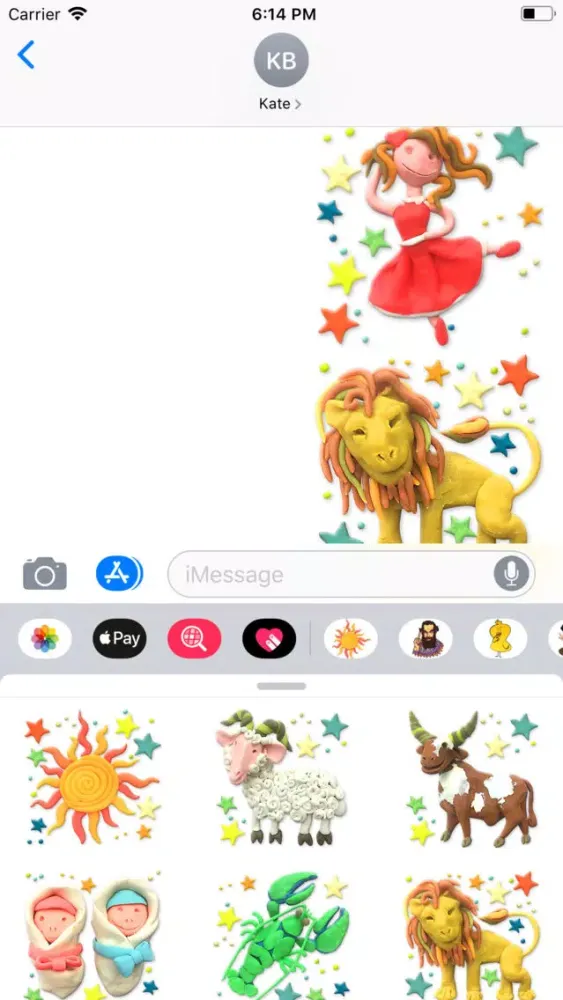 Скриншоты Plasticine Zodiac Sticker Pack
