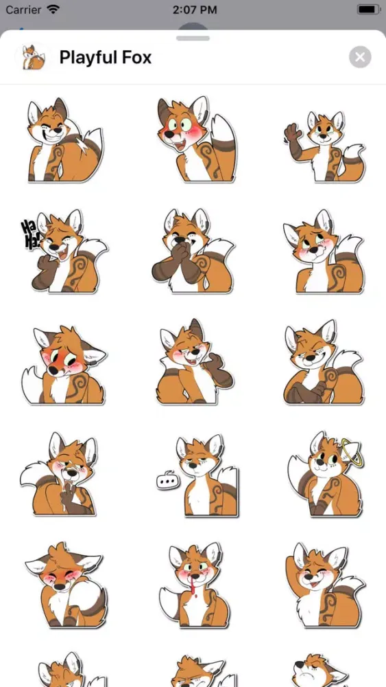 Playful Fox Sticker Pack应用截图