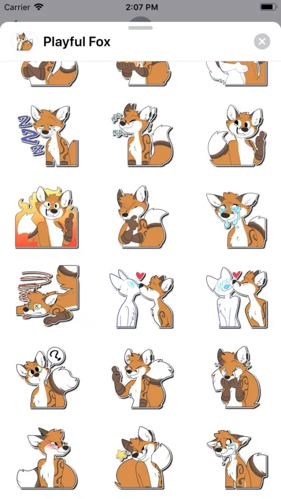Playful Fox Sticker Pack应用截图