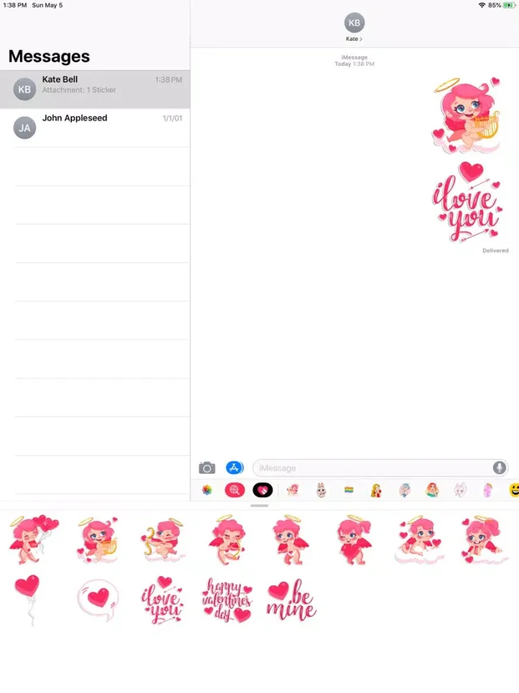 Pure Love Sticker Pack iPad  스크린샷