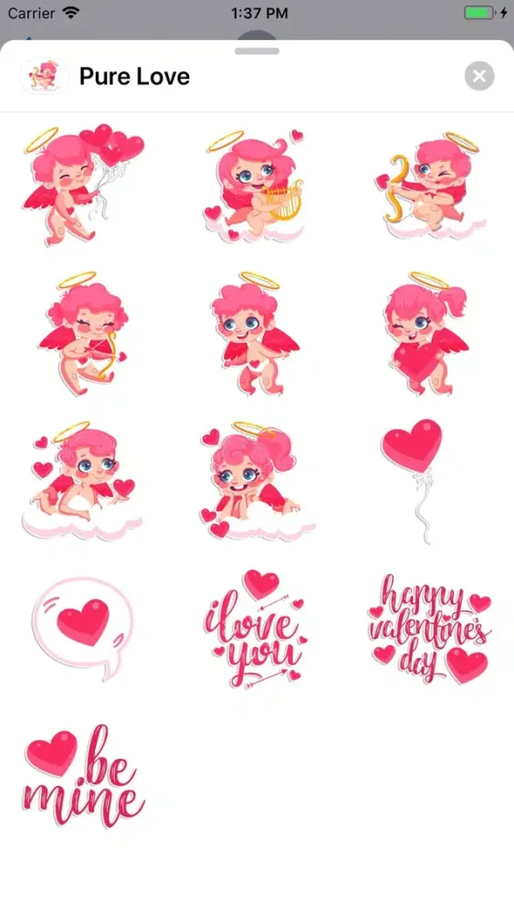 Pure Love Sticker Pack 스크린샷