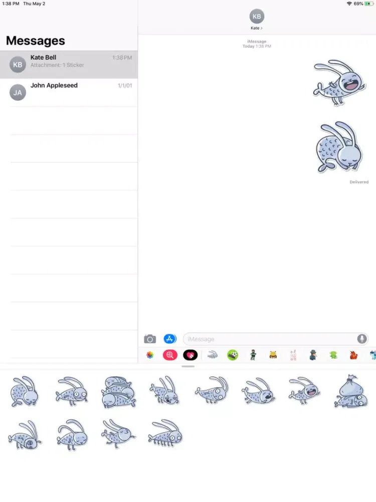 Rabbit Fish Sticker Pack iPad 應用截圖