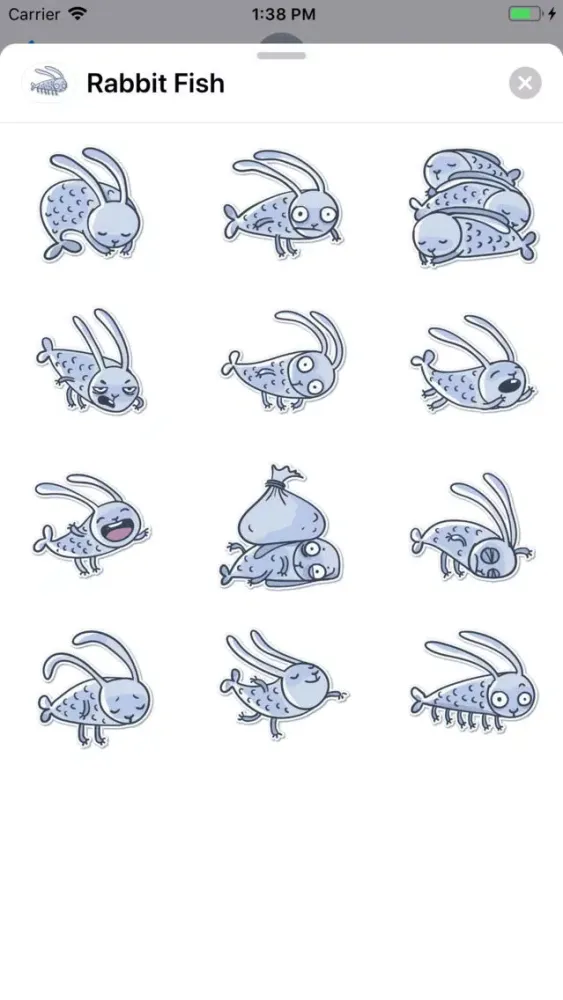 Rabbit Fish Sticker Pack應用截圖