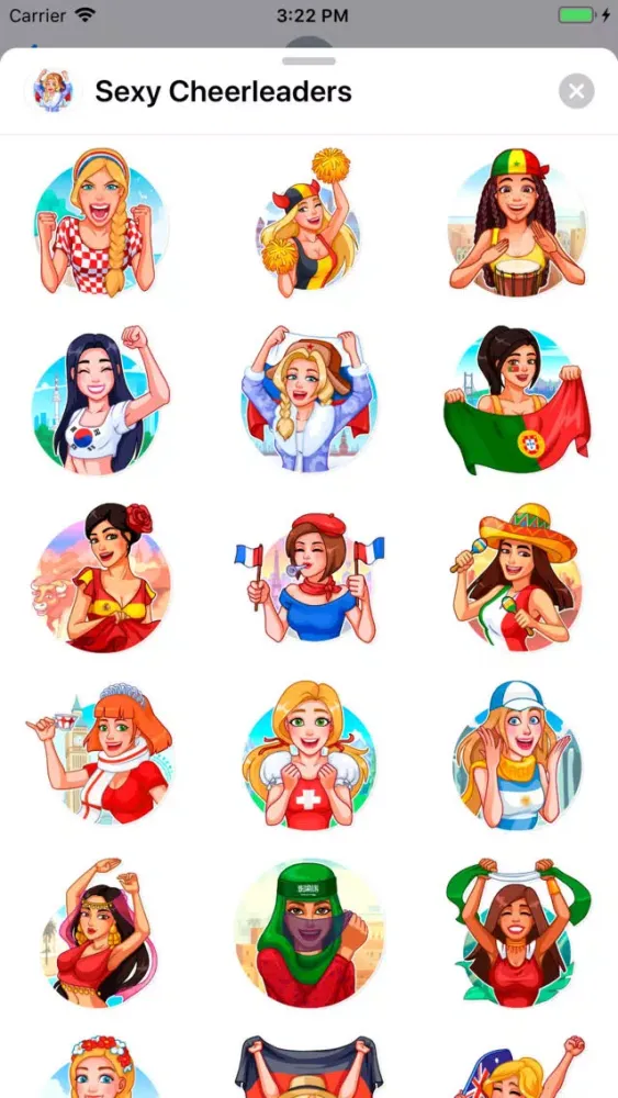 Sexy Cheerleaders Sticker Pack Ekran Görüntüleri