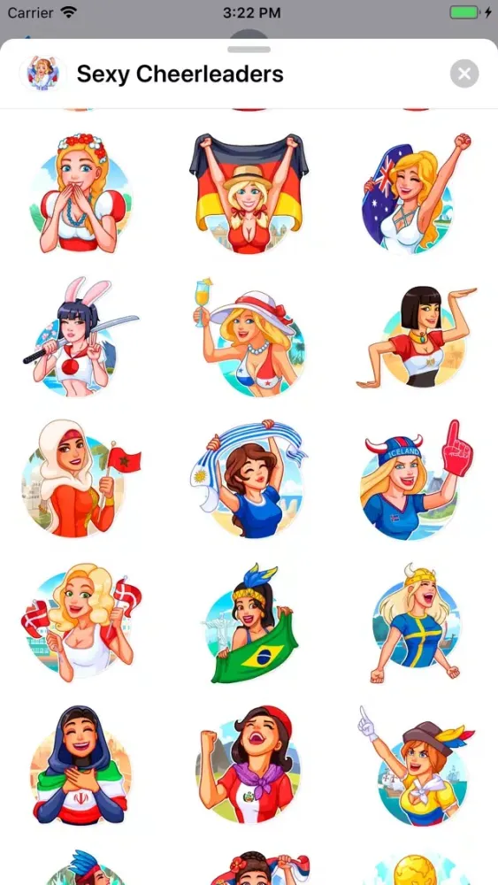Sexy Cheerleaders Sticker Pack Ekran Görüntüleri