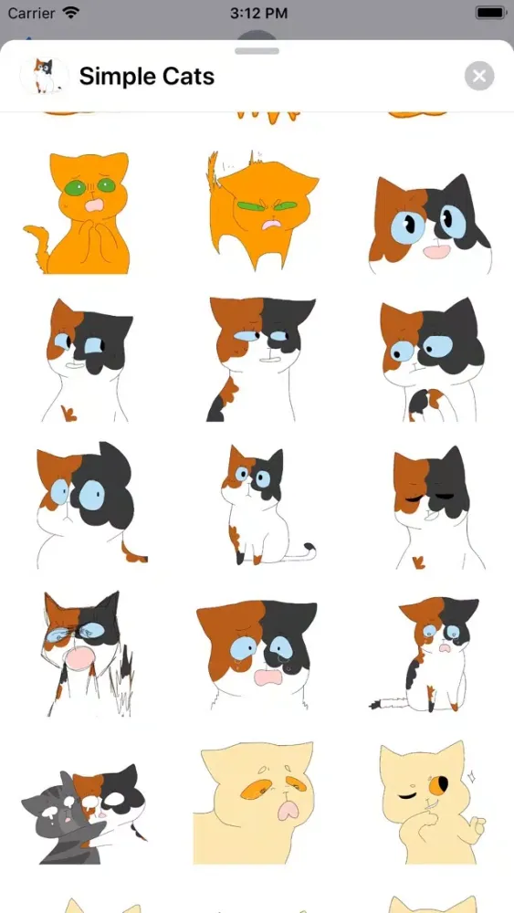 صور Simple Cats Sticker Pack