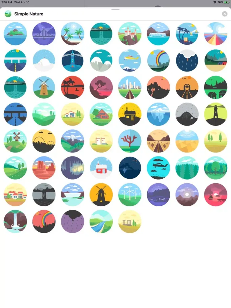 Screenshot di Simple Nature Sticker Pack iPad 