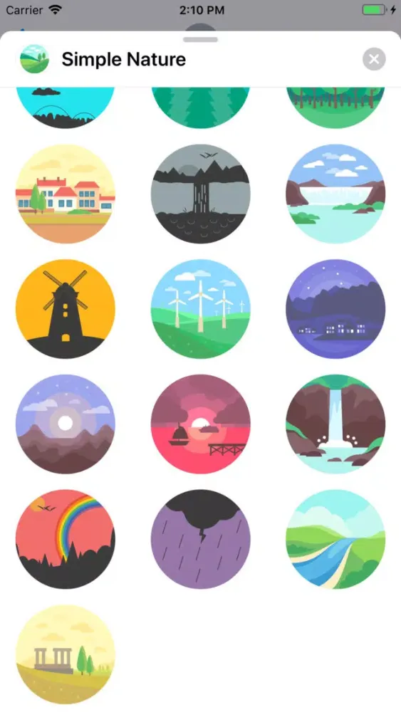 Screenshot di Simple Nature Sticker Pack