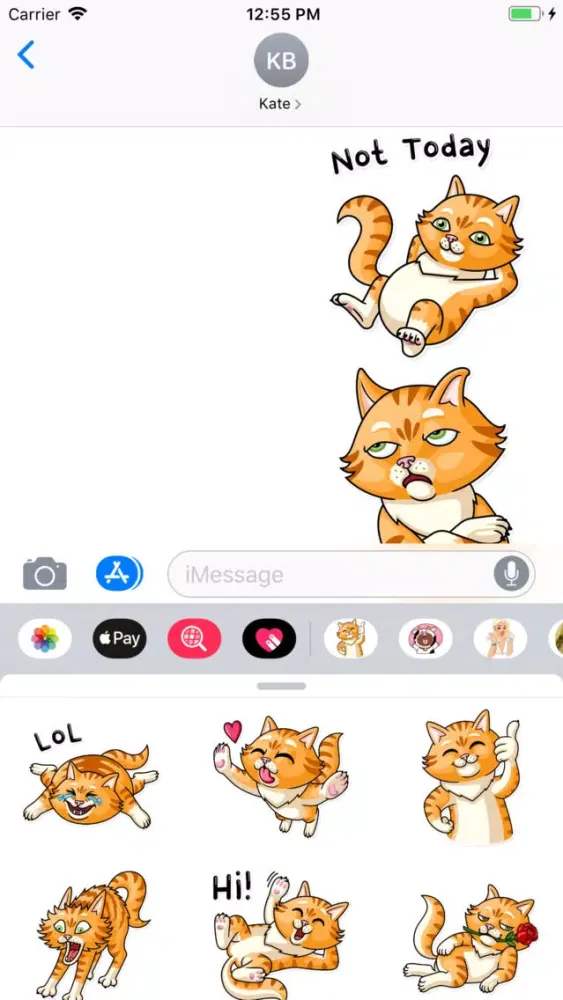 Captures d'écran de Striped Cat Sticker Pack