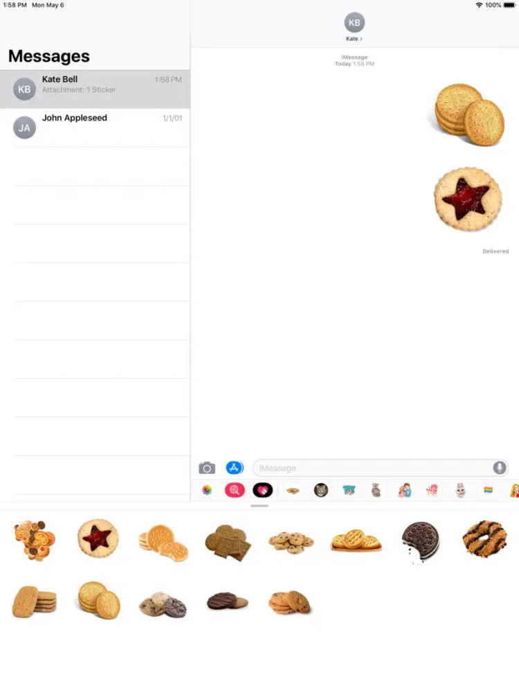 Sweet Cookies Sticker Pack iPad Screenshots