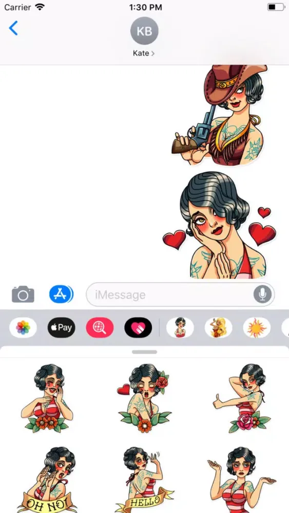 Tattoo Girl Sticker Pack 스크린샷