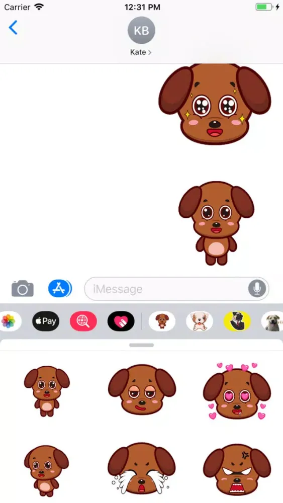 Скриншоты Teddy Dog Sticker Pack