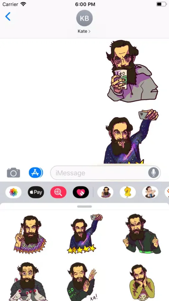Captures d'écran de Tolstoy Hipster Sticker Pack