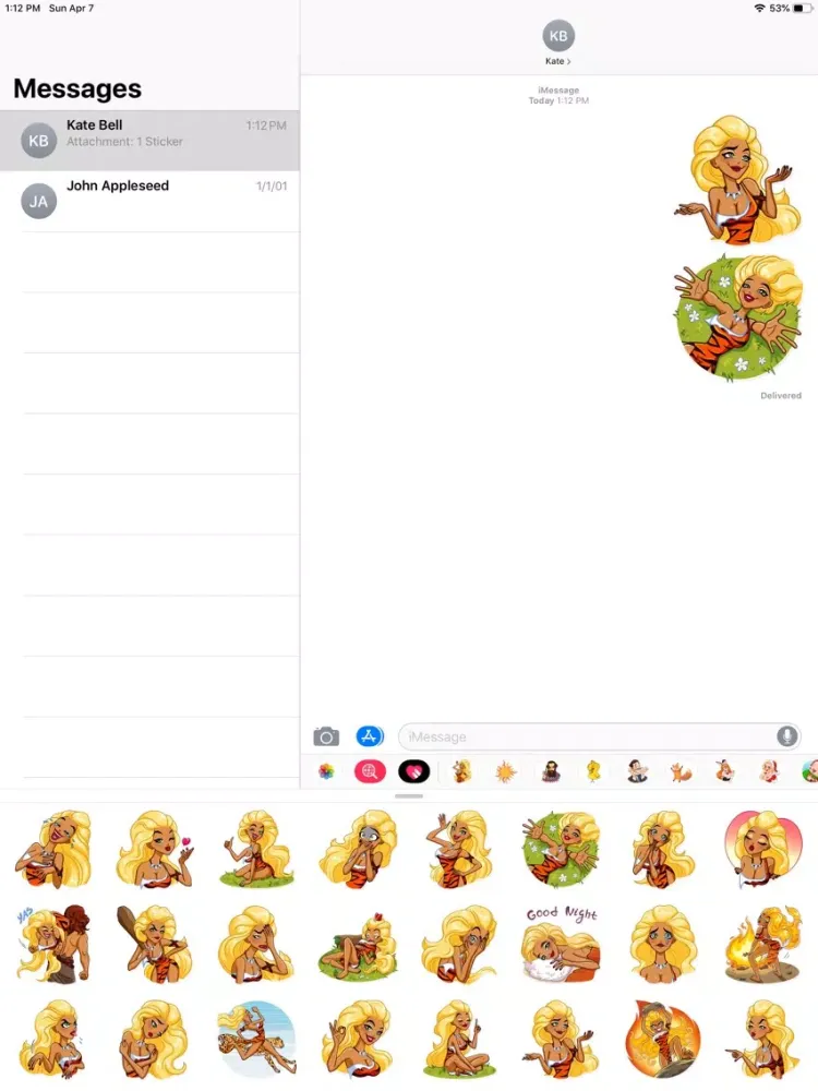 Wild Girl Sticker Pack iPad 应用截图