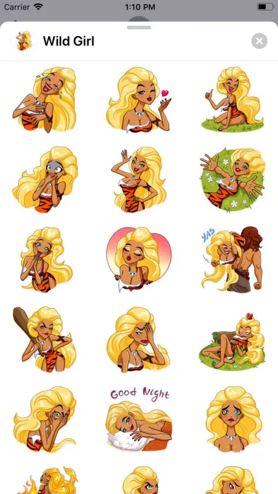 Wild Girl Sticker Pack应用截图