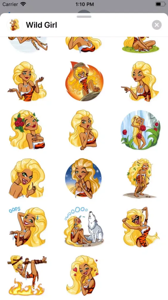 Wild Girl Sticker Pack应用截图