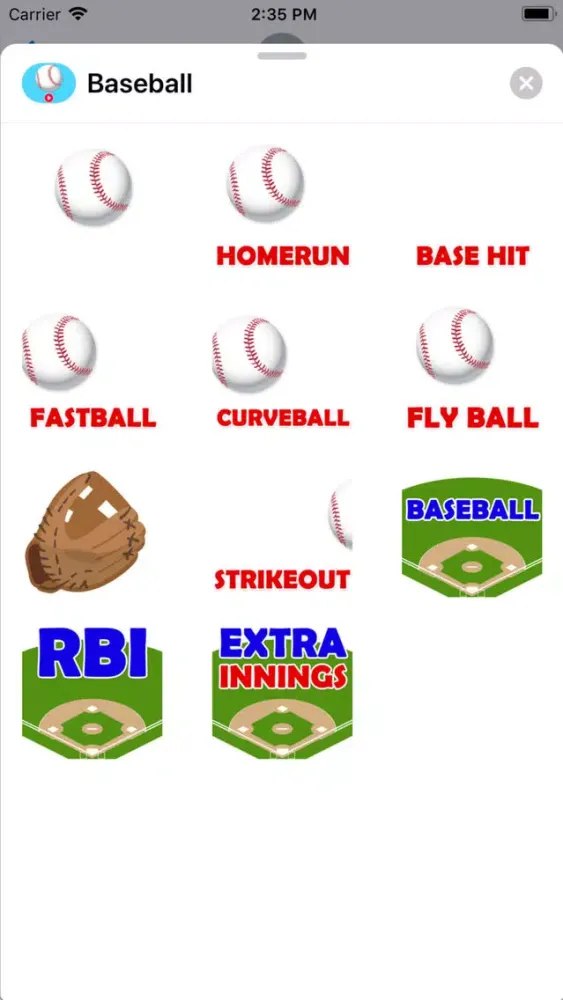 صور Animated Baseball Stickers