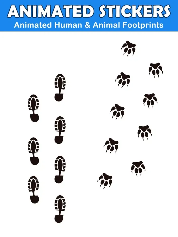 صور Animated Footprint Stickers iPad 