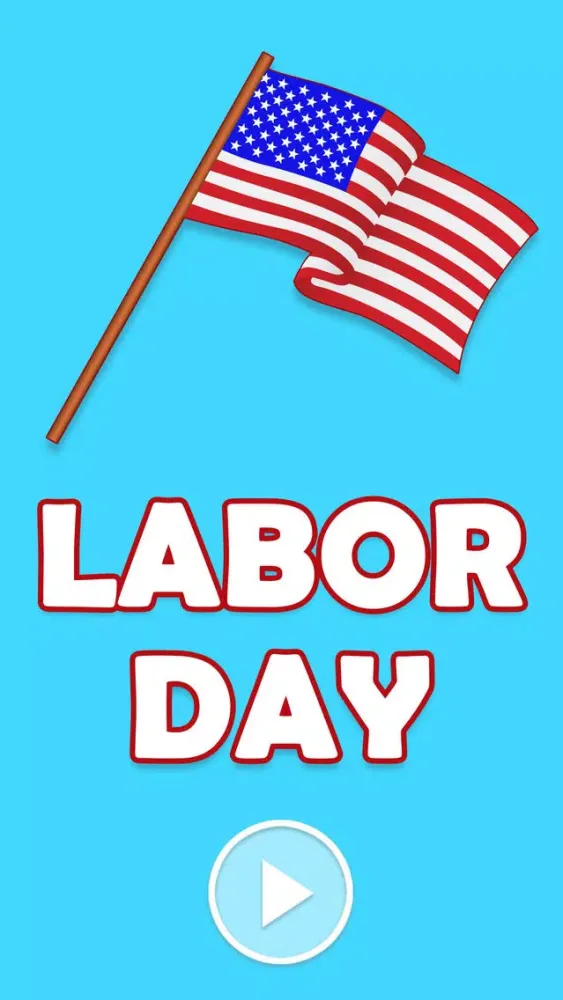 Zrzuty ekranu Animated Labor Day Stickers