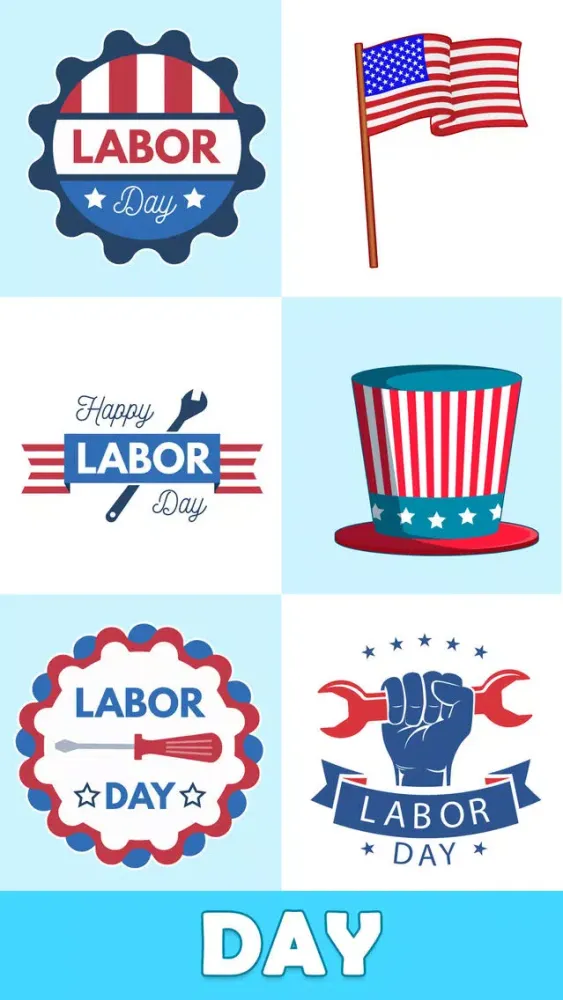 Zrzuty ekranu Animated Labor Day Stickers
