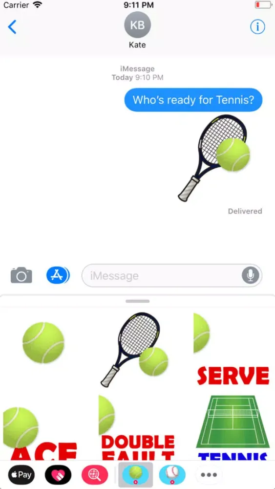 Animated Tennis Stickers應用截圖