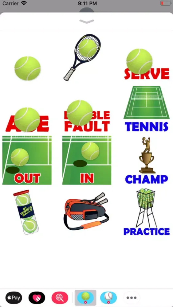 Animated Tennis Stickers應用截圖