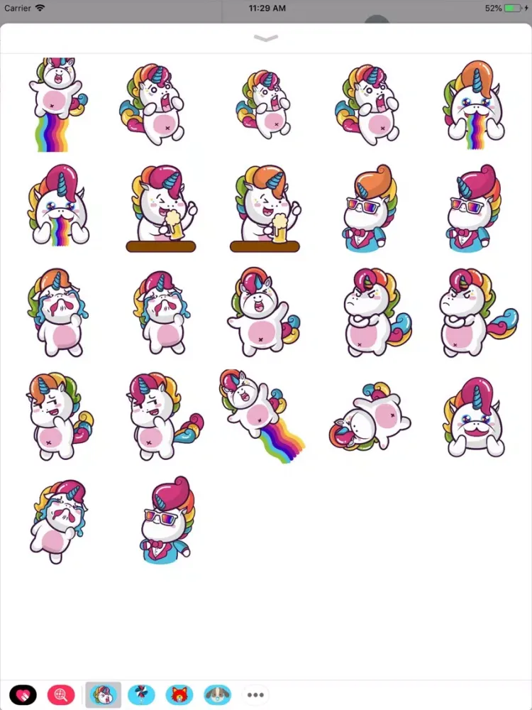 Capturas de tela do Animated Crazy Unicorns iPad 