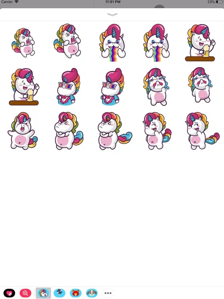 Capturas de tela do Animated Crazy Unicorns iPad 