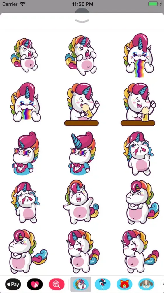 Capturas de tela do Animated Crazy Unicorns