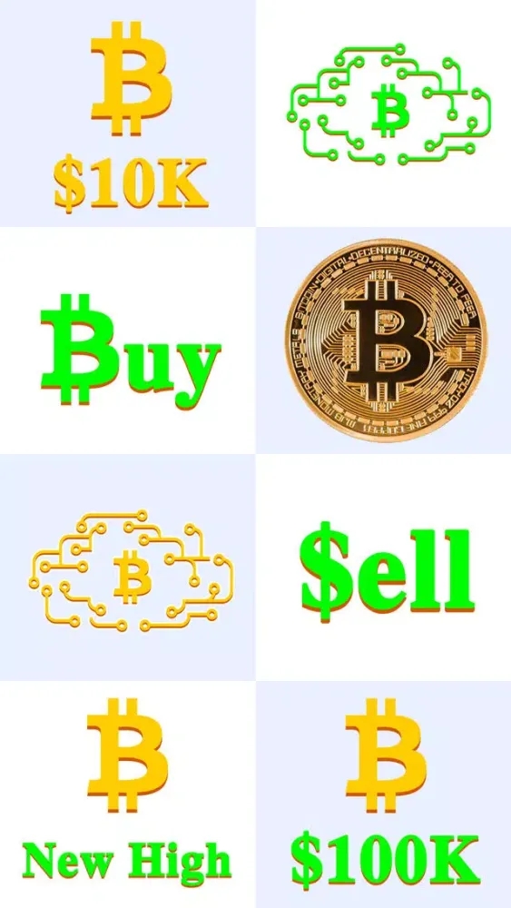 ภาพหน้าจอของ Bitcoin Frenzy Stickers