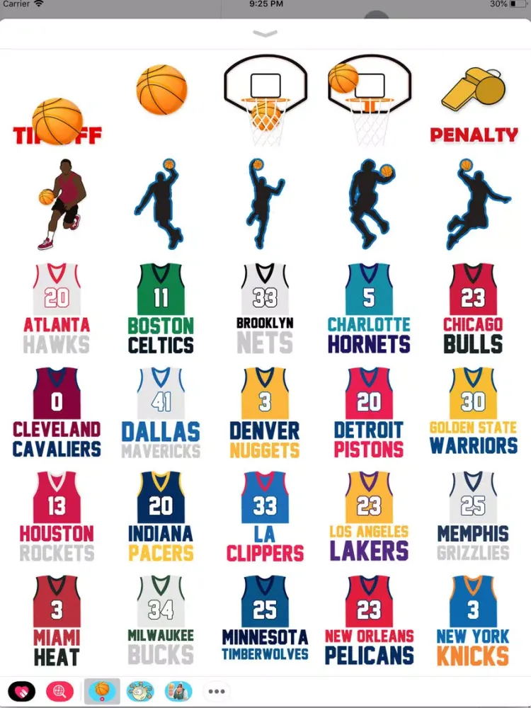 Animated Basketball Stickers iPad  Screenshots