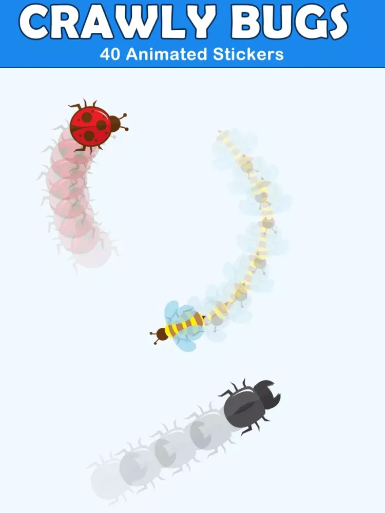 Ảnh chụp màn hình của Crawly Bugs Animated Stickers iPad 