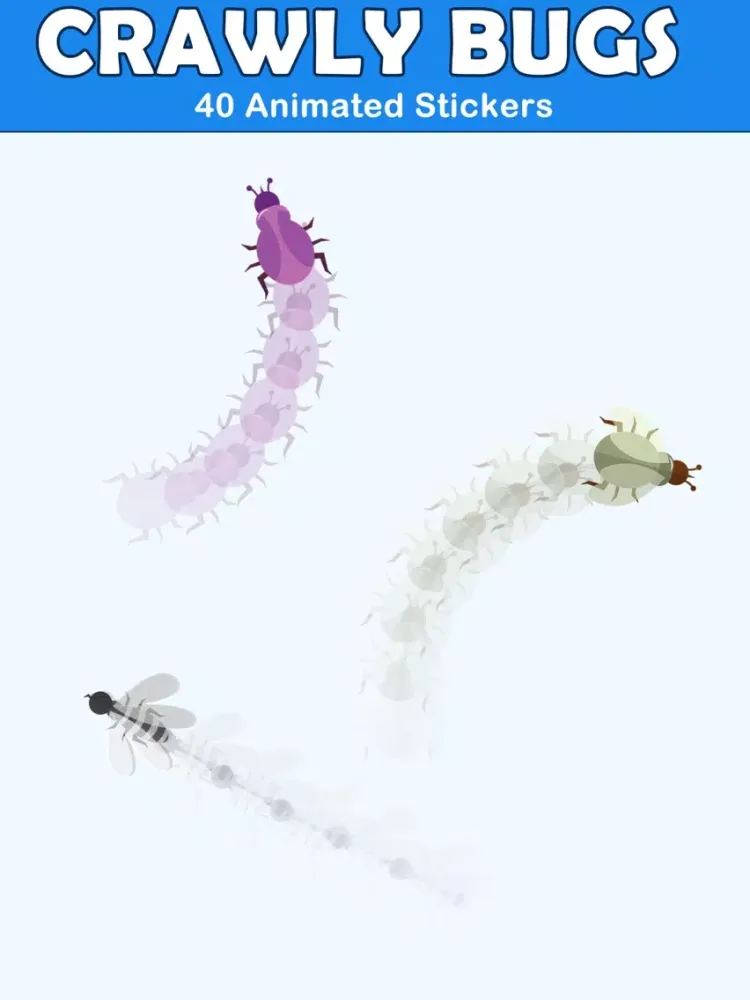 Ảnh chụp màn hình của Crawly Bugs Animated Stickers iPad 
